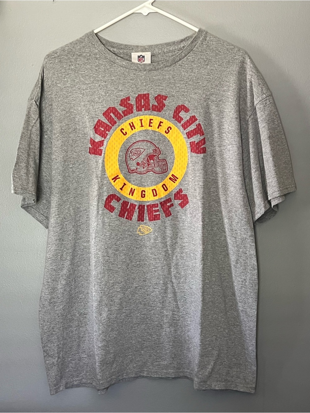 NFL Kansas City Chiefs Gray Graphic T-Shirt Size XL